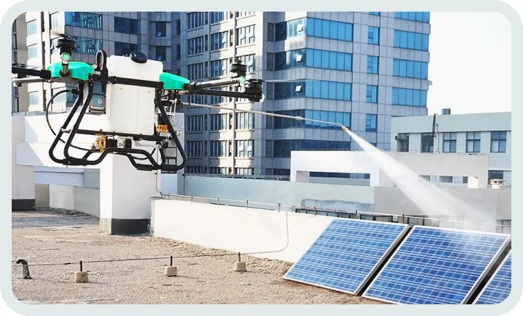 drone solar panel cleaning