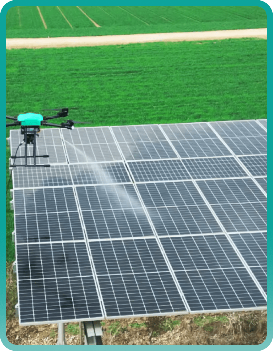 drone solar panel cleaning