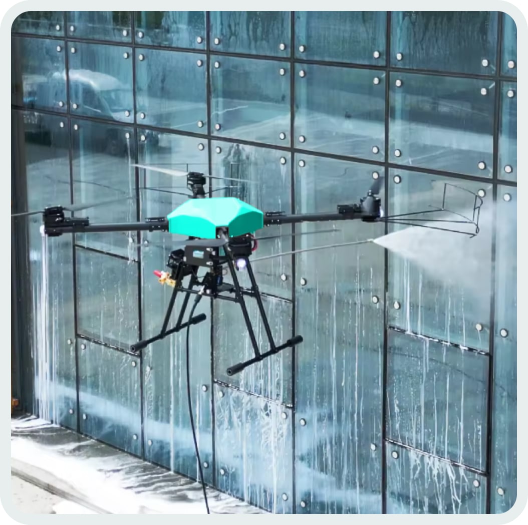 drone window cleaning