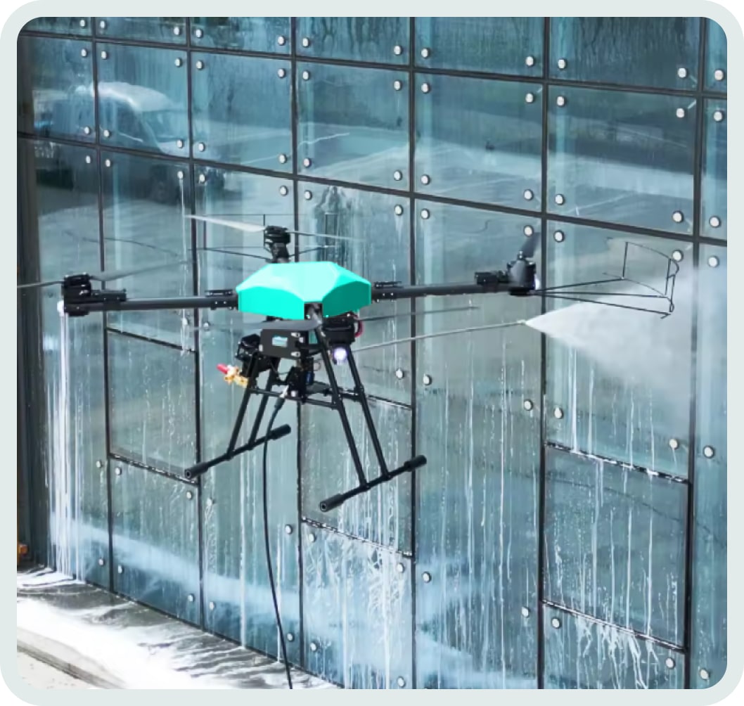 drone window cleaning